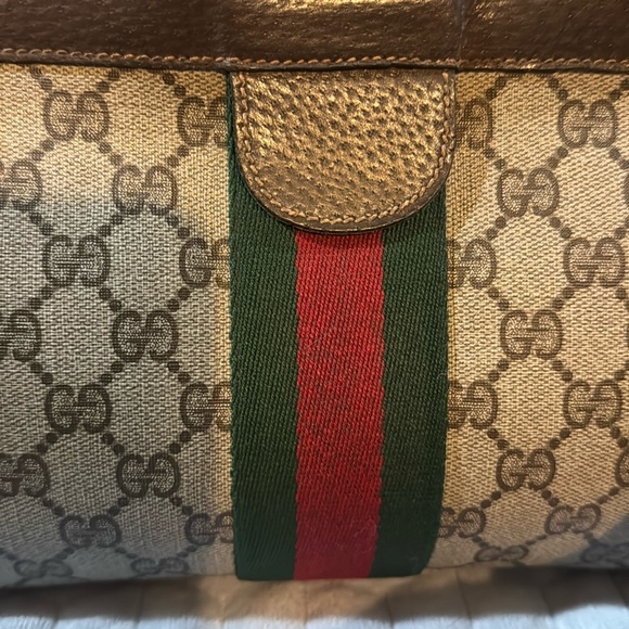Gucci Ophidia Cherry Clutch-EUC Velcro Closure Added D Rings & Unbranded Strap - Picture 4 of 15